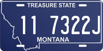 MT license plate 117322J
