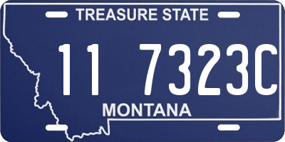 MT license plate 117323C