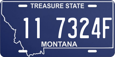 MT license plate 117324F