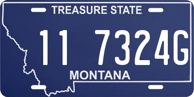 MT license plate 117324G