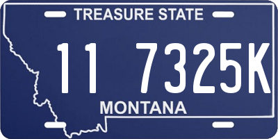 MT license plate 117325K