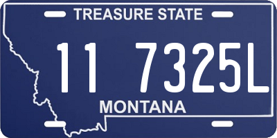 MT license plate 117325L