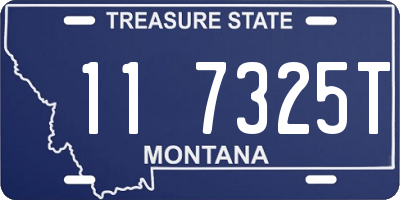MT license plate 117325T