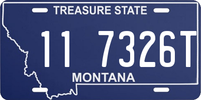 MT license plate 117326T
