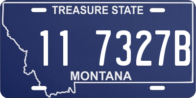 MT license plate 117327B