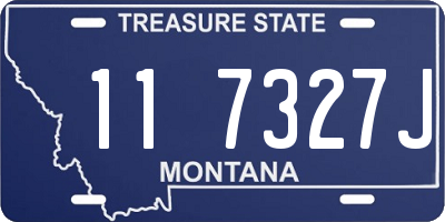 MT license plate 117327J