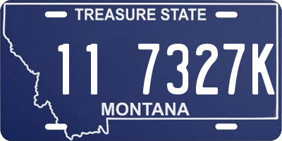MT license plate 117327K