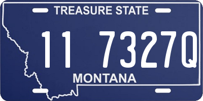 MT license plate 117327Q