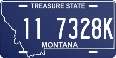 MT license plate 117328K