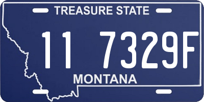 MT license plate 117329F