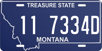 MT license plate 117334D