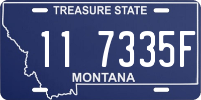 MT license plate 117335F