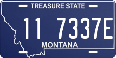 MT license plate 117337E