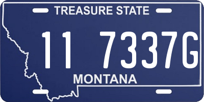 MT license plate 117337G