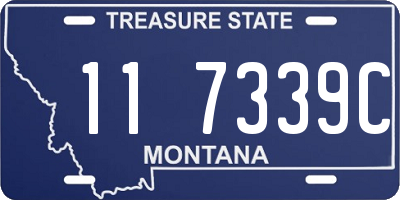 MT license plate 117339C
