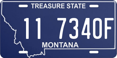 MT license plate 117340F
