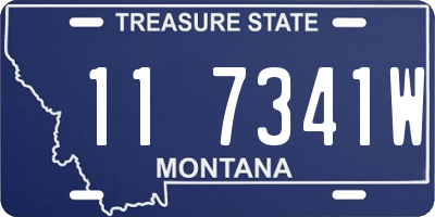 MT license plate 117341W