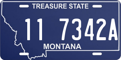 MT license plate 117342A