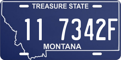MT license plate 117342F