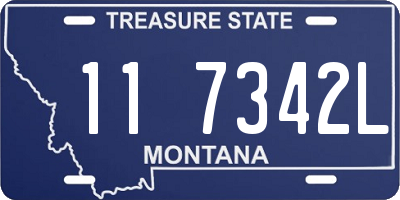 MT license plate 117342L