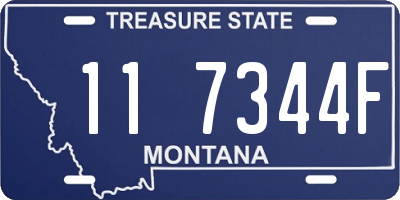 MT license plate 117344F