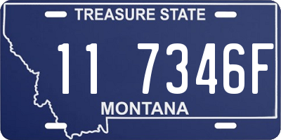 MT license plate 117346F