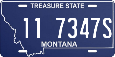 MT license plate 117347S