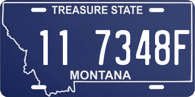 MT license plate 117348F