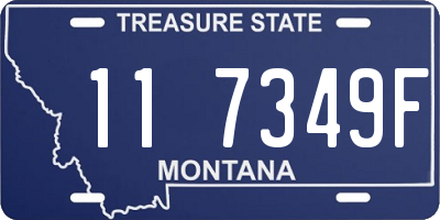 MT license plate 117349F