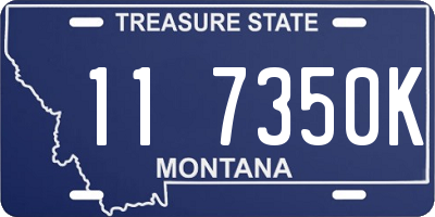 MT license plate 117350K