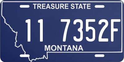 MT license plate 117352F