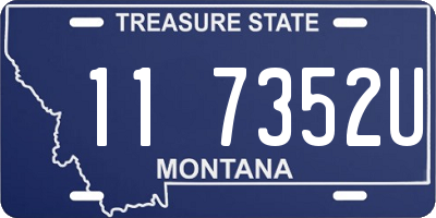 MT license plate 117352U