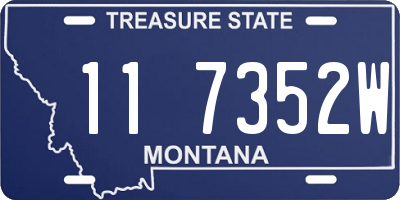 MT license plate 117352W