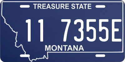 MT license plate 117355E