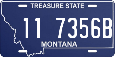 MT license plate 117356B