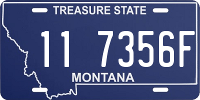 MT license plate 117356F