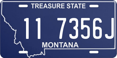 MT license plate 117356J