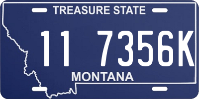 MT license plate 117356K