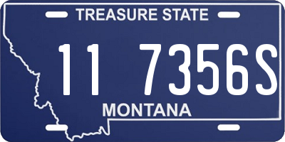 MT license plate 117356S