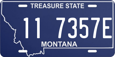 MT license plate 117357E