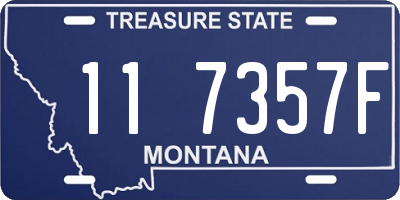 MT license plate 117357F