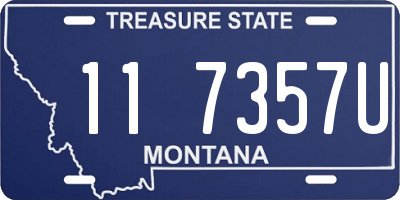 MT license plate 117357U