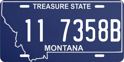 MT license plate 117358B