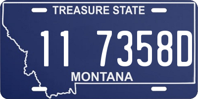 MT license plate 117358D