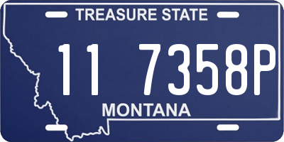 MT license plate 117358P