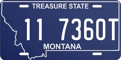 MT license plate 117360T