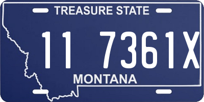 MT license plate 117361X