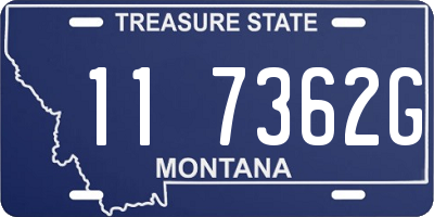 MT license plate 117362G