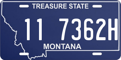 MT license plate 117362H