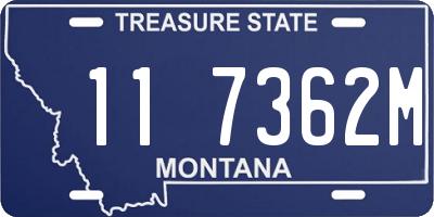 MT license plate 117362M